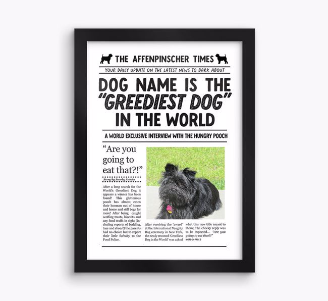 Newspaper Print: Personalised {breedFullName} Framed Print